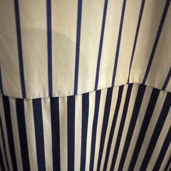 BIG & TALL LUXURY Comme des Garçons Shirt White/Blue Geometric Stripe Size 3XL - Picture 10 of 15